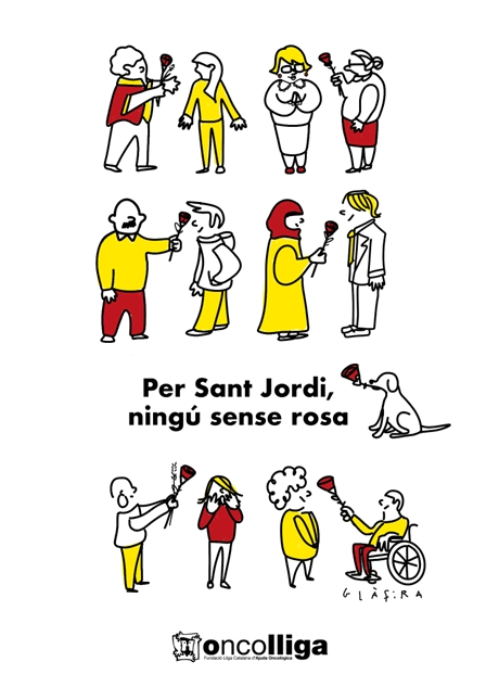 Oncolliga omple els carrers per Sant Jordi amb activitats solidàries arreu del territori