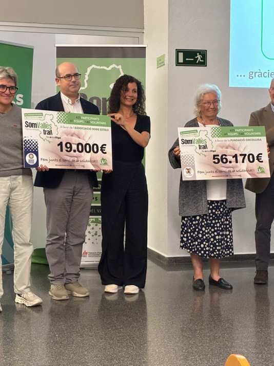 Oncolliga rep un donatiu Oncolliga rep un donatiu de 56.170 euros de la 3a Som Vallès Trail